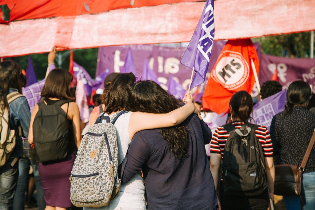 Women's strike held on March 8 in Mexico City to demand the end of violence against women.