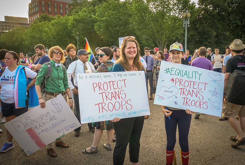 Protest Trans Military Ban, White House, Washington, DC USA
