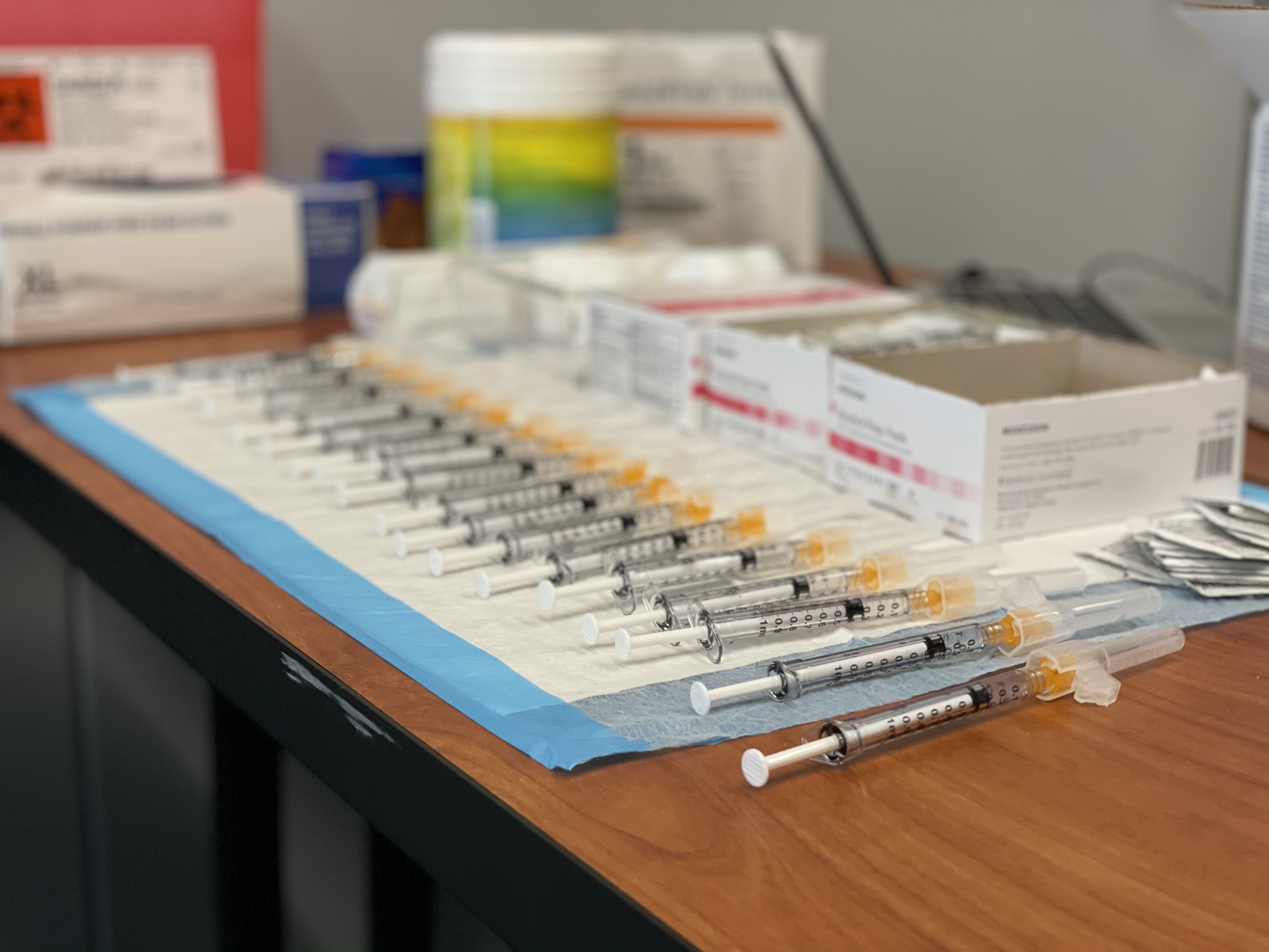 COVID-19 Vaccine syringes